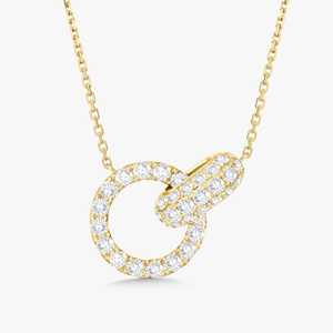 Heart Love Lock Round Lab Grown Diamond Necklaces Pave Set Sparkling Dainty Delicate Jewelry Custom 14k 18K <b>Solid</b> <b>Gold</b> Wholesale - Product Image 1