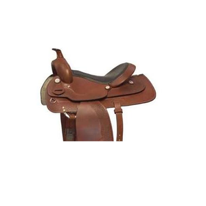 Selle de cheval en cuir brun teint à la fût, siège souple, pour l'équitation, provenant de fournisseurs occidentaux - Product Image 2