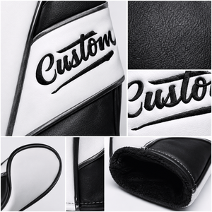 Housse de protection personnalisée en cuir PU imperméable pour clubs de golf, fermeture magnétique, couleur unie, pour driver et fairway wood, avec logo personnalisé - Product Image 5