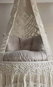 Hanging chair, Macrame <b>Round</b> <b>Swing</b>, <b>Swing</b> chair, hanging chair indoor, Macrame chair - Product Image 2