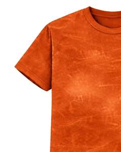 Camiseta Personalizada con Tinte Naranja Hielo para Hombre, Cuello Redondo, Manga Corta, Algodón, Estilo Casual Urbano, Lavado Vintage, OEM, Venta al por Mayor - Product Image 4
