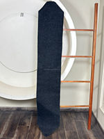 Chemin de table en cuir véritable de vache de luxe, patchwork en chevron, fait à la main, cuir à poils, décoration pour tables à manger, tables basses, décoration intérieure
