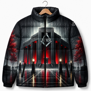 Veste coupe-vent d'hiver respirante par sublimation, vêtement maçonnique grec, insignes de fraternité, tenue maçonnique, vêtements de la fraternité - Product Image 1