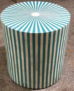 All time best seller camel bone inlay stripe side table <b>stool</b> for home restaurant and office used - Product Image 4