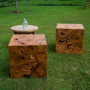 Teak Root Rustic <b>Outdoor</b> <b>Side</b> <b>Table</b> Durable & UV-Resistant for Patio Beach Villa & Park Use - Product Image 3