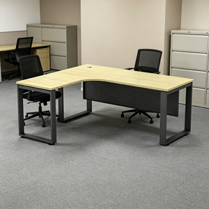L Shape Conference <b>Table</b> With Metal Legs For <b>Office</b> Furniture Commercial Use - Product Image 1