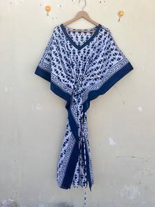 Bata Kimono con Estampado de Dibujos Animados para Mujer, 100% Algodón, Camisón de Verano Hecho a Mano, Cuello en V, Cintura Elástica, Largo hasta la Rodilla - Product Image 5