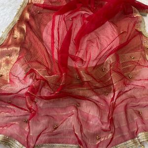 AARIKA TEXTILE Karwa Chauth Special Pure Tissue Ghungroo <b>Saree</b> Jacquard Weaving Tassel Latkan Designer Border Festive Party Wear - Product Image 4
