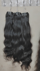Drop Shipping Vendor single Drawn Virgin Indian Raw Hair Unprocessed wavy Machine Double Weft Weaving Bundles hair weft - Product Image 2