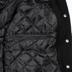 Blouson bomber décontracté pour homme en polyester avec boutons décoratifs, tissu brodé, style universitaire - Product Image 2