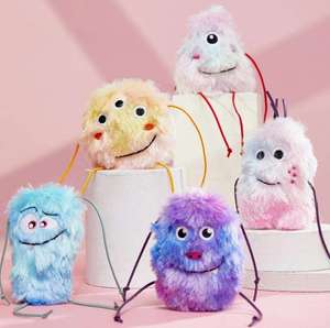 Wholesale Design Pink Purple Blue Yellow <b>Cat</b> <b>Plush</b> Toy Cute Monster Shape Kittens Catnip-Filled Ball Supplies <b>Cat</b> Chew Toys - Product Image 1