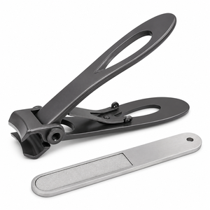 Ensemble de coupe-ongles en acier inoxydable avec large ouverture de mâchoire et lime pour les ongles, pour adultes, lame plate et incurvée, conception durable - Product Image 5