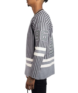 Maillot de hockey sur glace personnalisé imprimé par sublimation, respirant, séchage rapide, pour hommes, entraînement d'équipe, service OEM, tissu en maille polyester - Product Image 3