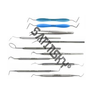 Ortho Bracket Pinzas Acción inversa Sosteniendo ligadura Banda Placer Escaladores Juego de 7 Implantes Instrumento dental Acero inoxidable - Product Image 2