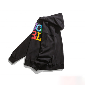 50% Cotton 50% Polyester Premium Winter <b>Thick</b> <b>Fleece</b> Streetwear OEM Custom Puff Printed Pullover Unisex Hoodie - Product Image 5