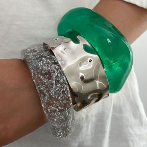 Elegant <b>Resin</b> Bracelet Set For Women Contemporary Fashion Handmade <b>Resin</b> Bangles For Women Fashion Statement - Product Image 1