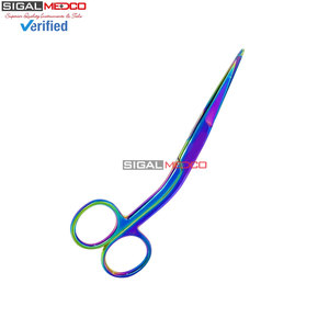 Ensemble de ciseaux à pansements, lot de 2, 4,5 pouces et 5,5 pouces, multicolores, revêtement en titane, ciseaux manuels certifiés CE, ciseaux médicaux pour traumatismes, EMT, paramédicaux - Product Image 3