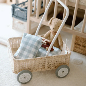 Chariot à tirer en rotin pour enfants - Product Image 6