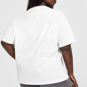 Camisetas Casuales Elegantes de Talla Grande para Mujer, 100% Algodón, Transpirables, de Alta Calidad para Exportación, Precio Razonable - Product Image 2