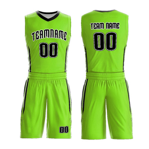 Ensemble de shorts et maillots de basketball personnalisés en gros avec nom d'équipe sur le devant, impression de logo personnalisé, uniforme par sublimation, OEM ODM, marque privée - Product Image 2