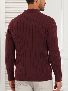 Nouveau pull en tricot pour homme de qualité supérieure, chaud pour l'hiver, tissu doux et confortable, manches longues, style décontracté, coupe ajustée, tricot classique - Product Image 2
