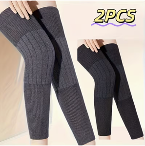 Soft Knit Non-Slip <b>Leg</b> <b>Warmer</b> Black Cotton Spandex Blend Breathable Pull on Support Unisex All Seasons - Product Image 6