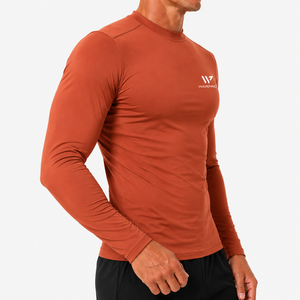 Vente en gros d'usine - T-shirt de sport à manches longues pour homme, compression, polyester et élasthanne de qualité supérieure, séchage rapide - Product Image 5