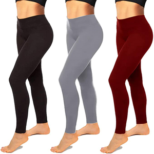 Women High Waist Standard Knitted Spandex/Nylon Breathable <b>Leggings</b> <b>with</b> <b>Pocket</b> Fleece Lined Yoga Spring - Product Image 5