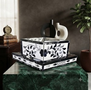 Decorative Marble Sandalwood <b>Incense</b> Burner Box <b>Oud</b> <b>Incense</b> Holder Gift Set for Home Decor Eid Giveaway Indian <b>Incense</b> - Product Image 6