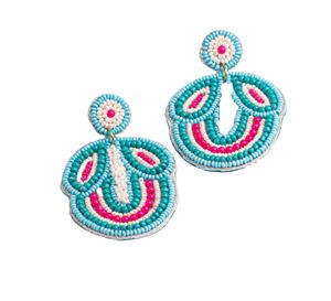 Boucles d'oreilles multicolores faites à la main, personnalisées, multi-perles, bijoux de fête pour femmes, au meilleur prix, boucles d'oreilles à perles - Product Image 1