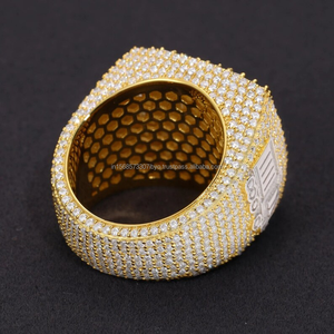 Fine Jewelry Collection Hip Hop <b>Custom</b> <b>Ring</b> Trending Design Crafted in 925 Sterling Silver With High Quality Moissanite Diamonds - Product Image 4