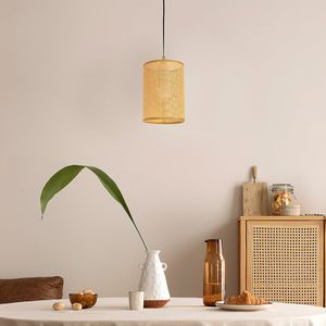 Pantalla de Lámpara Colgante de Ratán al por Mayor, Estilo Minimalista Transparente para Decoración del Hogar y Sala de Estar - Product Image 4