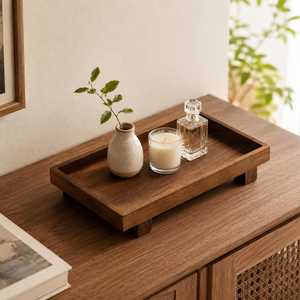 Plateau de petit-déjeuner en bois économique avec poignées robustes pour servir des repas, du thé, du café et des collations à la maison, dans les hôtels et les cafés - Product Image 5