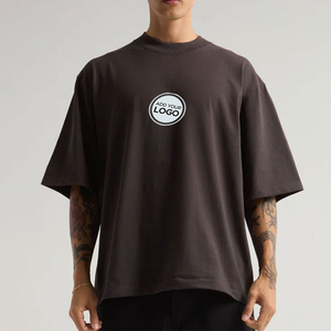 Camiseta Oversize de 240GSM al por Mayor, Personalizable con Serigrafía, para Hombre, Estilo Urbano, Camiseta Blanca - Product Image 1