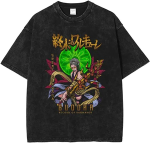 เสื้อยืดกราฟิกย้อนยุคคุณภาพสูงสำหรับทุกเพศ พิมพ์ลายตลก ดีไซน์ผ้าฝ้ายลำลอง สตรีทแวร์ ทรงโอเวอร์ไซส์ รับผลิตแบบ OEM ODM - Product Image 3