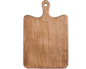 Planche à découper en bois rustique, planche à découper rectangulaire en bois avec poignée, matériau en bois naturel pour la cuisine, utilisation pour les mariages - Product Image 1