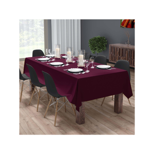 Mantel de algodón gris OEM ODM listo para enviar, 140x240 cm, 200 GSM, con costura en zigzag roja para restaurantes de hoteles de lujo y pedidos al por mayor - Product Image 2
