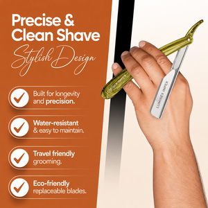 Navaja de Afeitar Recta Vintage Luminex Impex con Mango de Concha de Abulón y Acero al Carbono, Lista para Usar en Barberías y Salones - Product Image 5
