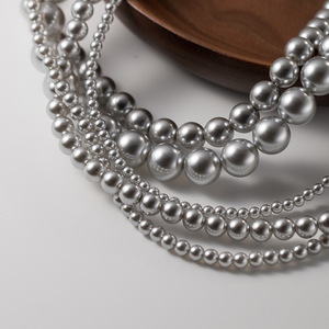 Collar de Perlas de Agua Dulce Blancas Brillantes de Doble Capa de 8-9 mm, Estilo Francés, 40 cm, Collar Atractivo Casi Redondo - Product Image 3