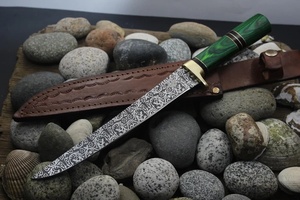 Handmade Stainless Steel Industrial Grade Fillet Knife Wood Handle Professional Fish Fillet Knives Leather Sheath Tarj - Product Image 3