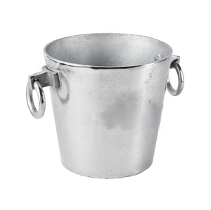 Refroidisseur à vin en acier métallique au design élégant, finition argentée, seau à champagne avec poignée pour bar et fêtes, refroidisseur à bière - Product Image 2