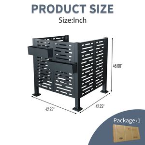 3.5 X 3.5 FT Air Conditioner <b>Fence</b> Outdoor Metal Privacy <b>Fence</b> <b>Cover</b> to Conceal Garden Sets (W540133742) - Product Image 4
