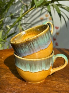 Taza de Té de Cerámica de Inspiración Vintage con Acabado Glaseado en Capas, Asa Resistente y Tecnología de Retención de Calor para un Ambiente Acogedor en la Mesa - Product Image 2