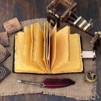 Journal artisanal vintage en cuir véritable avec motif hibou, idéal pour la lecture religieuse, le Wicca et la sorcellerie