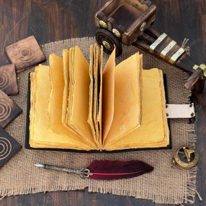 Diario Clásico de Cuero Genuino con Estampado de Búho, Hecho a Mano, Vintage, para Lectura Religiosa, Wicca y Brujería - Product Image 5