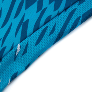 <b>Cycling</b> Jersey Set Blue Geometric Pattern Short Sleeve Bike Kit with Padded Shorts - Product Image 4