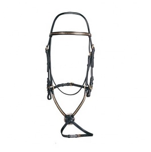 Bride d'équitation Bride de cheval en cuir anatomique décorative fantaisie - Product Image 1