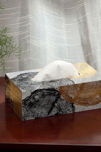 Printed Enamel Tissue Box Cover Handmade Decorative Napkin Holder Table <b>Paper</b> Tissue Organizer <b>Kitchen</b> Dining Accessory - Product Image 4