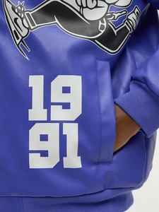 เสื้อแจ็คเก็ตหนังแท้ 100% รุ่น Southpole Midnight Riot Streetwear กันลม เป็นมิตรกับสิ่งแวดล้อม - Product Image 4