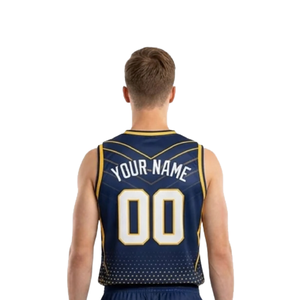 Kit de maillot et short de basketball personnalisé pour homme, sans manches, col en V, imprimé dégradé demi-teinte, bordure contrastante, nom et numéro de l'équipe, uniforme - Product Image 4